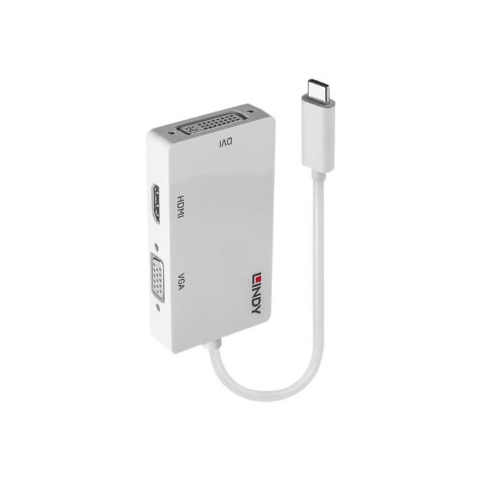 LINDY Convertisseur USB 3.1 Type C Vers Triple Display