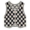 Women's Crochet Checkered Vest: Sleeveless, Loose, Lightweight Top for Spring & Autumn