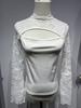 Sexy Lace Panel Long Sleeve T Shirt For Women Summer Streetwear Chic