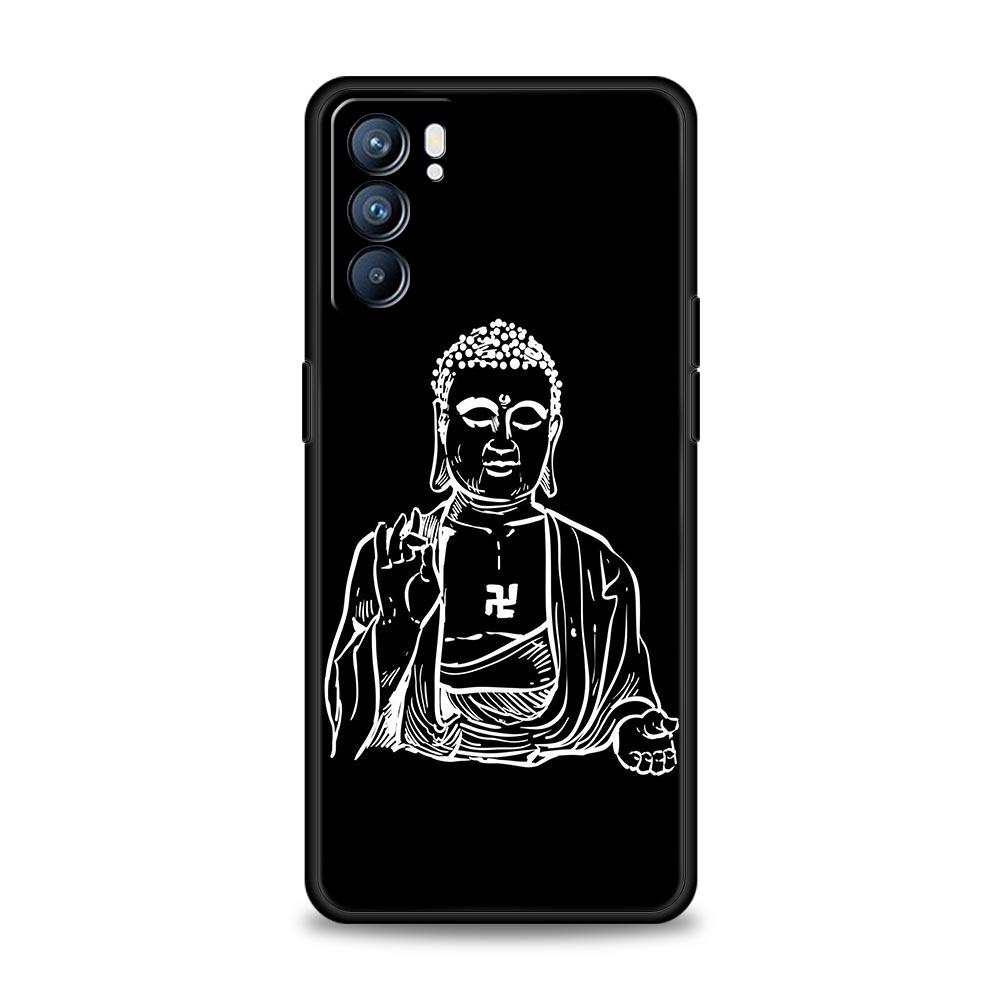Mandala Chakra Gautama Buddha Handyhülle Für Oppo Find X5 A54 A53 A52 A9 2020 A15 A95 A16 A76 A12 Reno7 SE Reno6 Pro 5G Hülle