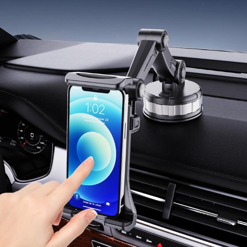 Phone Tablet Holder for Phone 17 16 Car Dashboard Mount Cellphone Holder Rotating Suction Cup Phone Stand