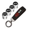 OYQZ3 Car Tire Wheel Valve Caps Cover Suede Car Key Chain Ring Keychain For KIA EV6 Stinger RIO Sorento Picanto Ceed Borrego Syros K4