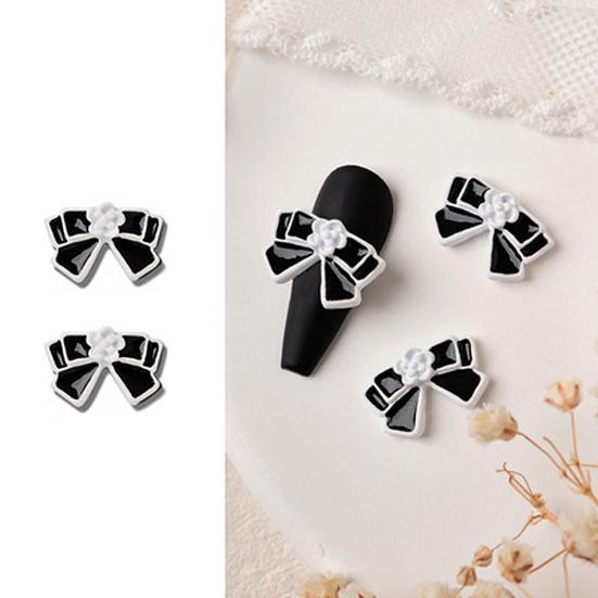 10Pcs Nail Bowknot Decors Anti-drop Non-Fading Art Camellia DIY French Style