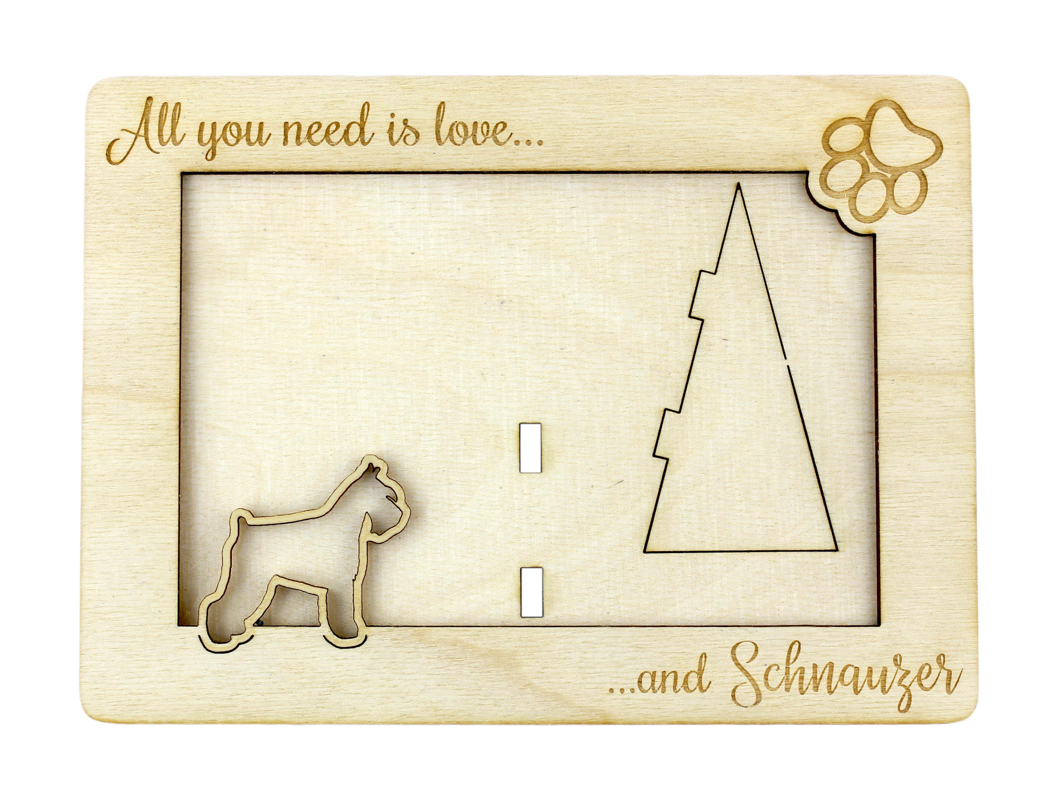 

Schnauzer I - Photo frame, engraved wooden frame, a lovely gadget for the dog lover by Art-Dog