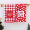 Heart Print Kitchen Towel - Valentine's & Mother's Day Pink Plaid Dish Cloth