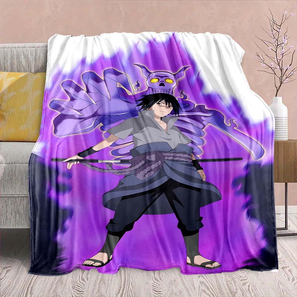 Naruto Anime Flannel Blanket - Soft Warm Perfect for Sofa, Bedding Camping Travel Office Home Decor -QJY