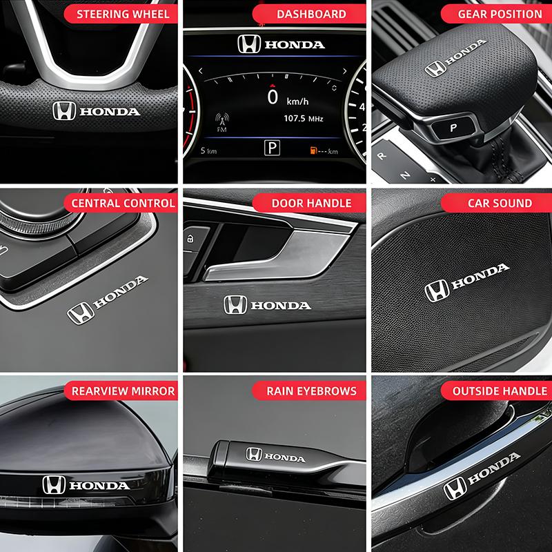3D Metal Emblem Sticker Car Interior Decoration Styling Decals For Honda Civic FIT Accord Prelude CRV Jazz Acura ahm256