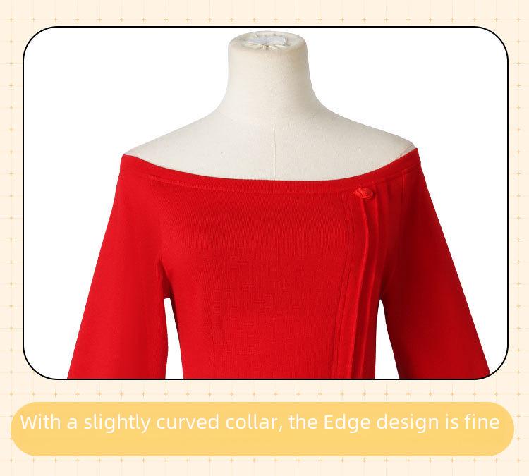 Spy Playhouse Cosplay Costume: Joel Foger Red Sweater & Aniya Skirt for Blair's Male Protagonist Foger