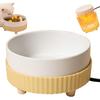 Yellow Thermal Dog Bowl - 350ML Heated Water Bowl for Dogs & Cats, Keeps Drinkable Water Warm In Winter