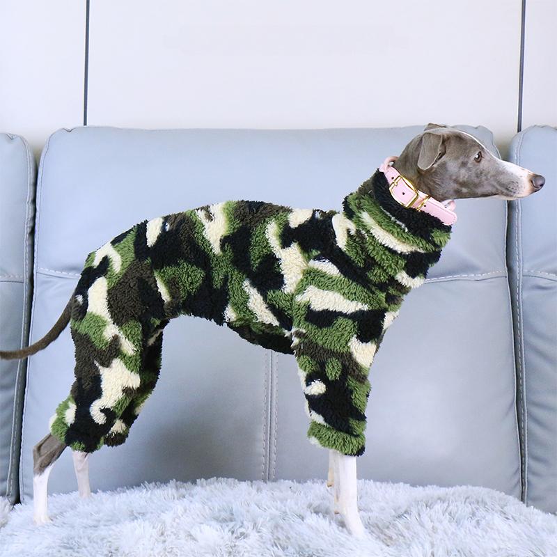 

Whippet Italian Greyhound Clothing Fleece Jammies Coat Autumn Winter Warm Plush Turtleneck Jacket Pet Dog Clothes Fashion Jumper L