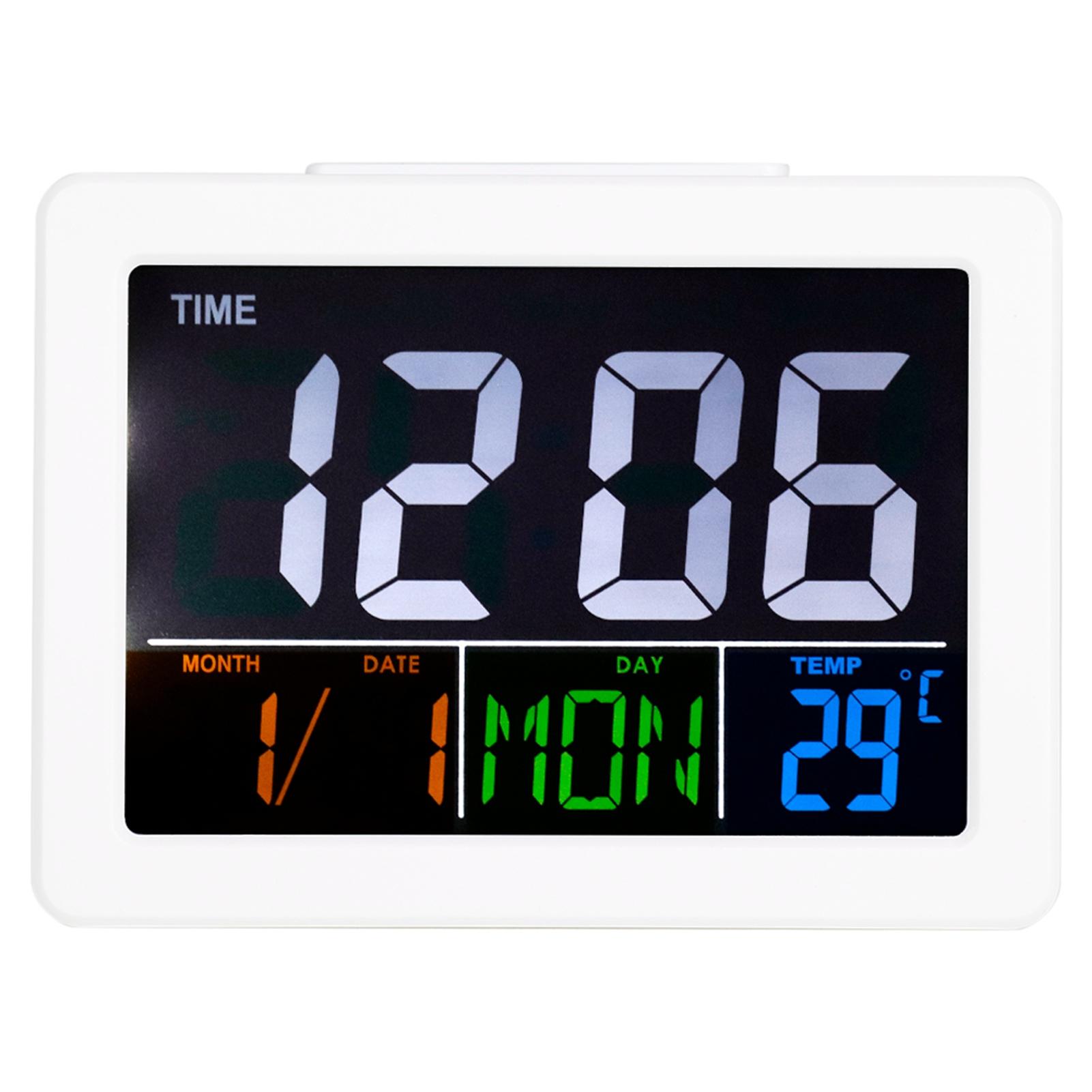 

LCD Digital Alarm Clock Student Large Screen Time Temperature Display