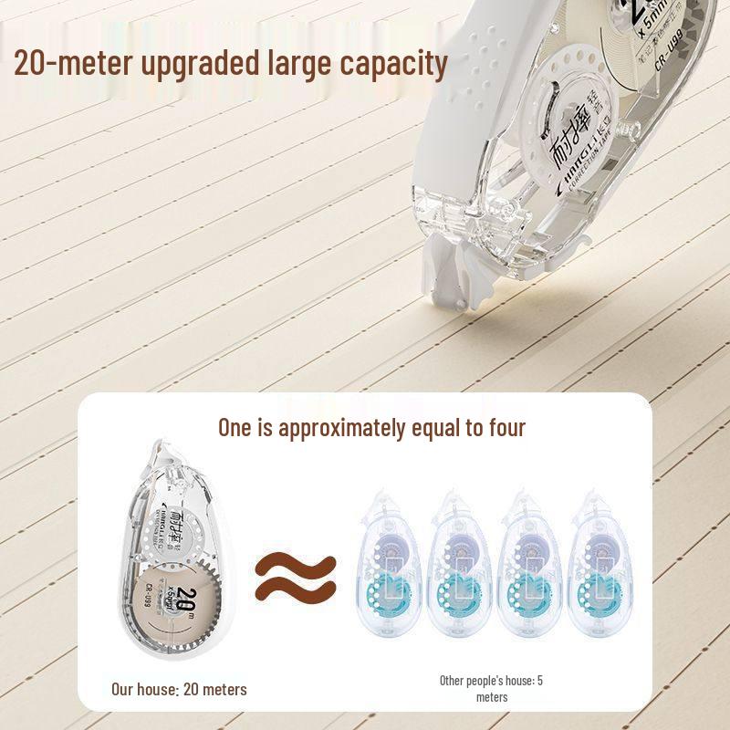 Large Capacity Eye-Friendly Correction Tape - Smooth, Silent, and Anti-Drop.