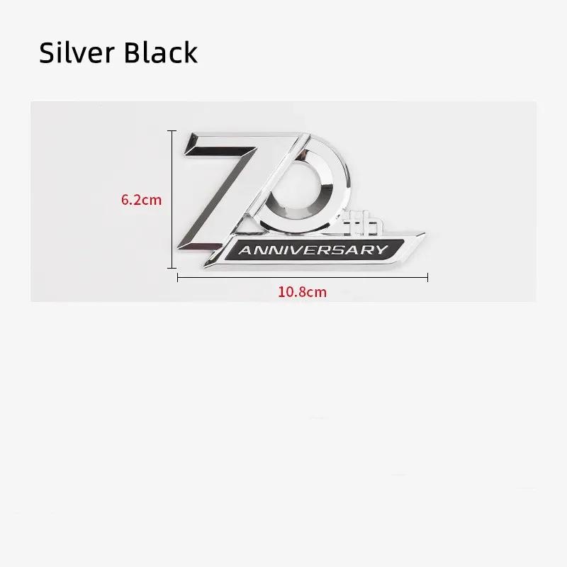 3D ABS 70th Anniversary Logo Car Side Fender Rear Trunk Emblem Badge Sticker Decals For Toyota Land Cruiser LC200 LC300 FJ200