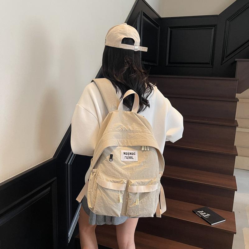 School bag female college student simple new spring and summer high school student backpack campus high value backpack