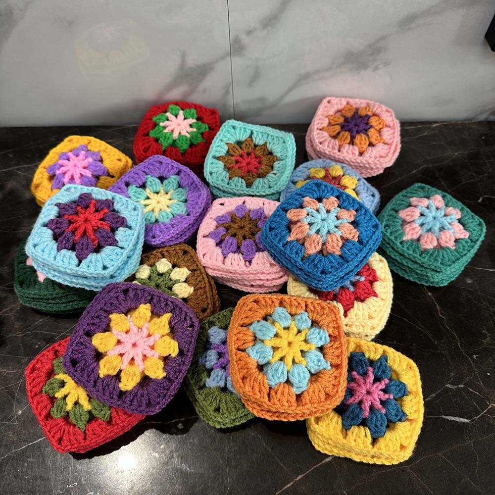 Two Girls 50pcs/lot Handmade Original 75cm Trade Hand Crochet Coaster Handmade Cup Mat Po Props Placemat Decorative Mat