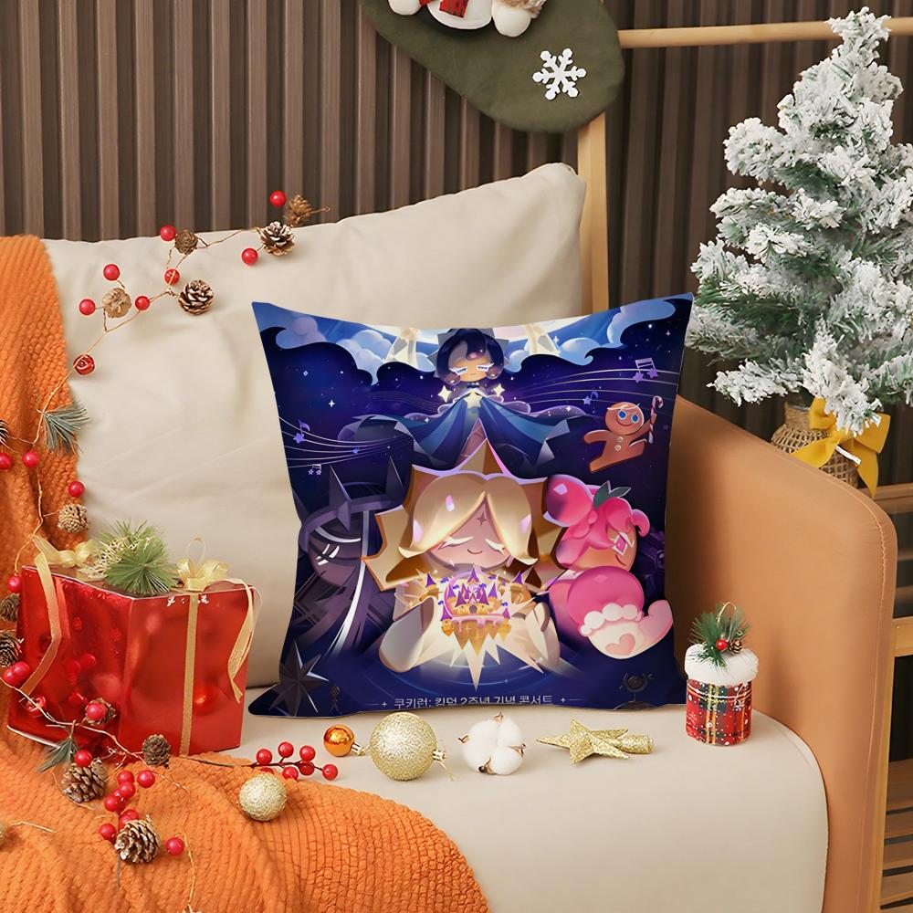 Hot Game C-Cookie Run Kingdom Pillow Case Living Room Sofa Decorative Cushion Cover Simple Household Light Luxury Printed Pillow