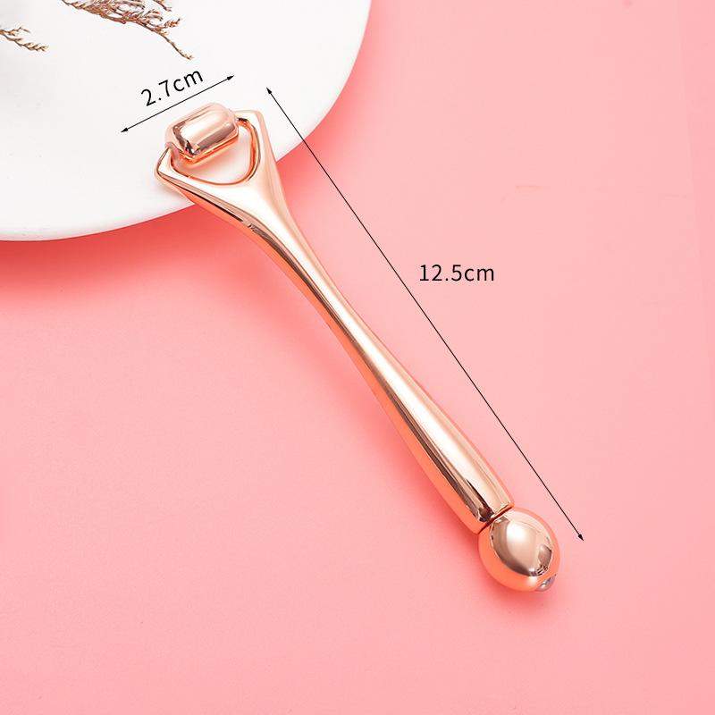 Metal Eye Cream Stick Double Head Ball Eye Face Massage Stick Facial Serum Apply Introduction Stick Face Cream Massage Stick