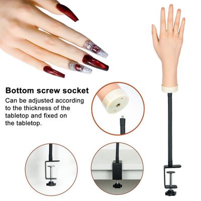Silicone Practice Hand for Acrylic Nails Realistic Flexible Mannequin Hand Nail Art