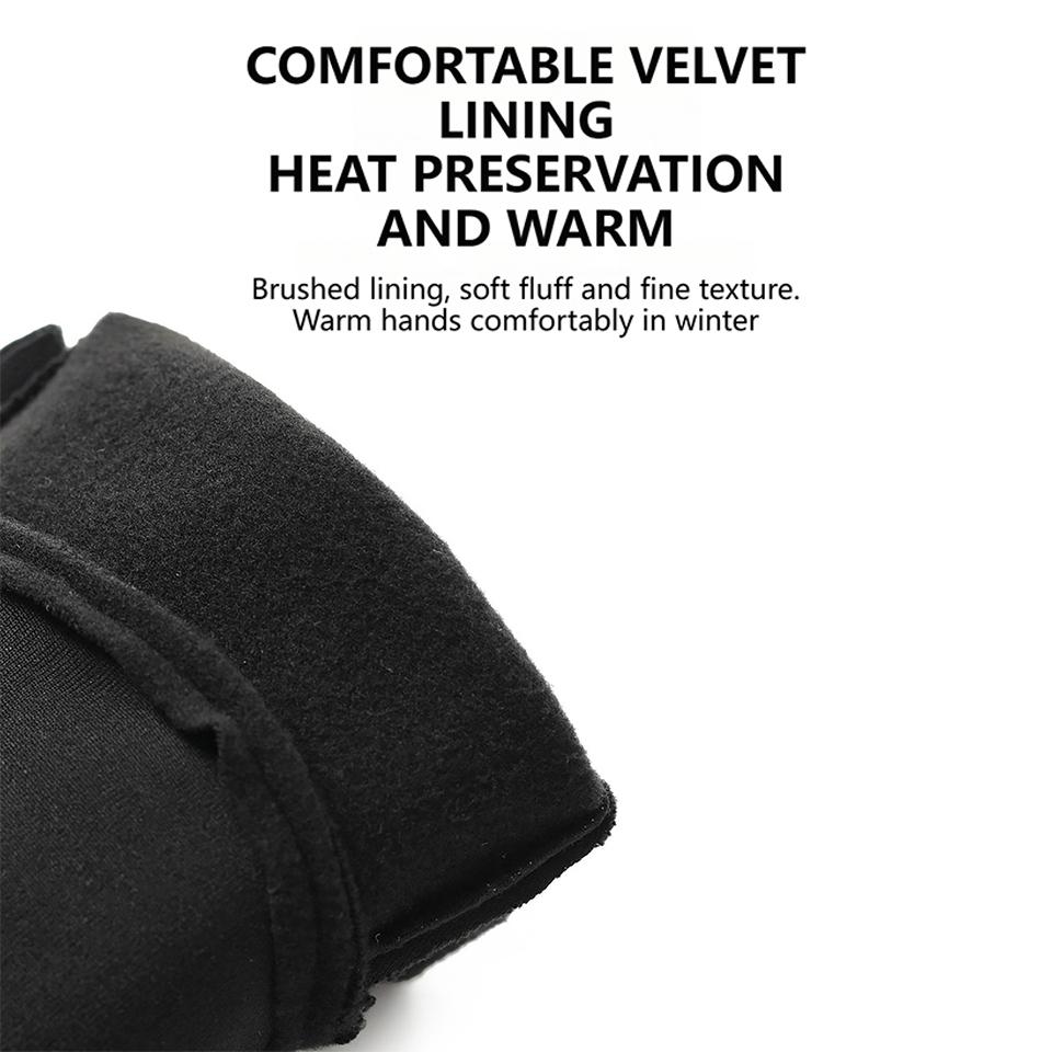 Cycling Gloves Outdoor Sports Running Winter This Fleece Touch Screen Cold-Proof Water-Repellent Anti-Slip Finger Pre-Bending