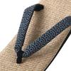 Edoten Geta Sandals, Panama Outer with Sponge Lining, Made in Japan, Dyed Straps, Seigaiha Pattern, Size L (Large)