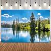 Alpine Lake Mountain Scenery Photo Backdrop Seaside Natural Landscape Photography Background for Portrait Shooting Home Decor5