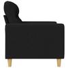 Vidaxl 2-Seater Sofa, Black, 140 Cm, Upholstered In Fabric