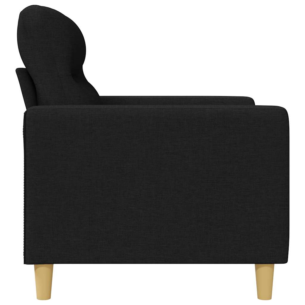 Vidaxl 2-Seater Sofa, Black, 140 Cm, Upholstered In Fabric