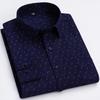 Men's Long Sleeve Shirt High-quality Fashion Casual Print Plaid Stripe Single Pocket Fit Business Formal Office Four Season Top