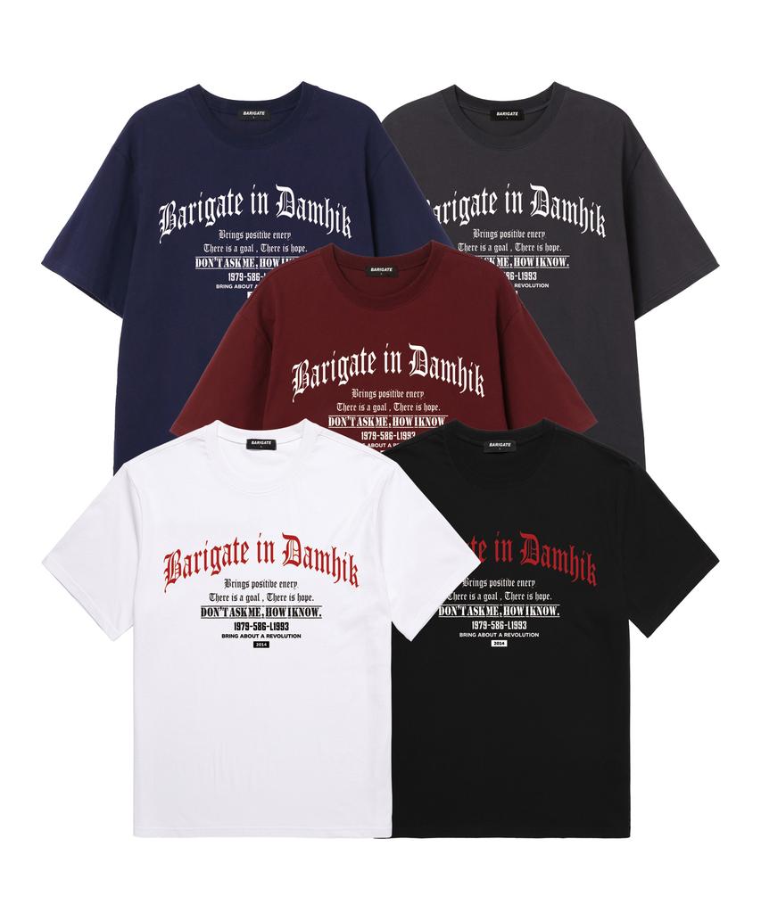 Baligeiteu L1993 Short Sleeve T-Shirt (Bs026) Burgundy (B Type)