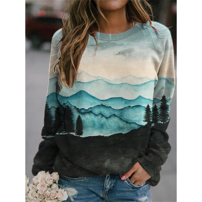 3D Print Raglan Sleeve Hoodies Women Streetwear Female Sweatshirts Pullovers Oversized Woman Clothing