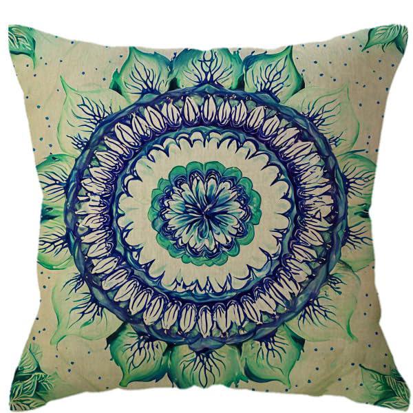 Home Decor Bohemian Style Floral & Mandala Pillow Covers Pattern Cushion Cover Suitable For Sofa Bedroom Car Pillow Cover