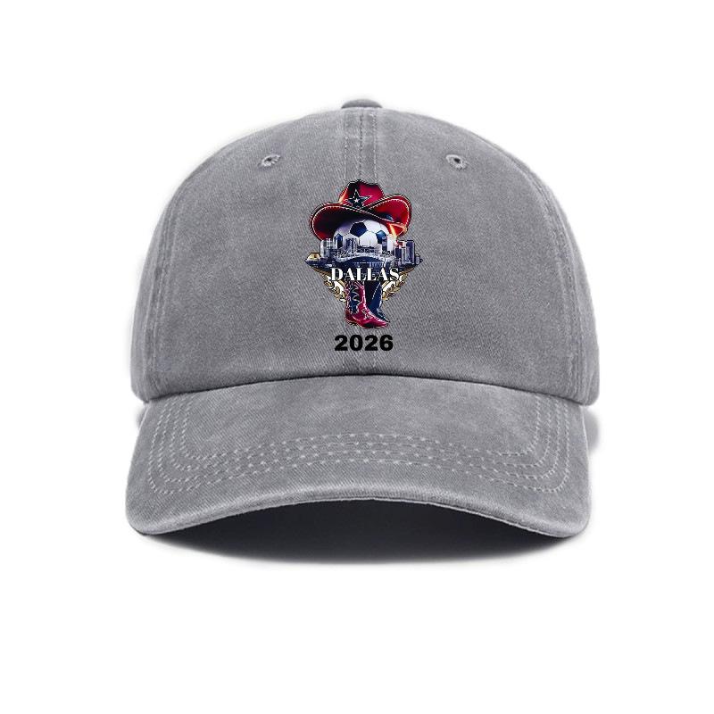 2026 Dallas Football World Cup Washed Distressed Cap