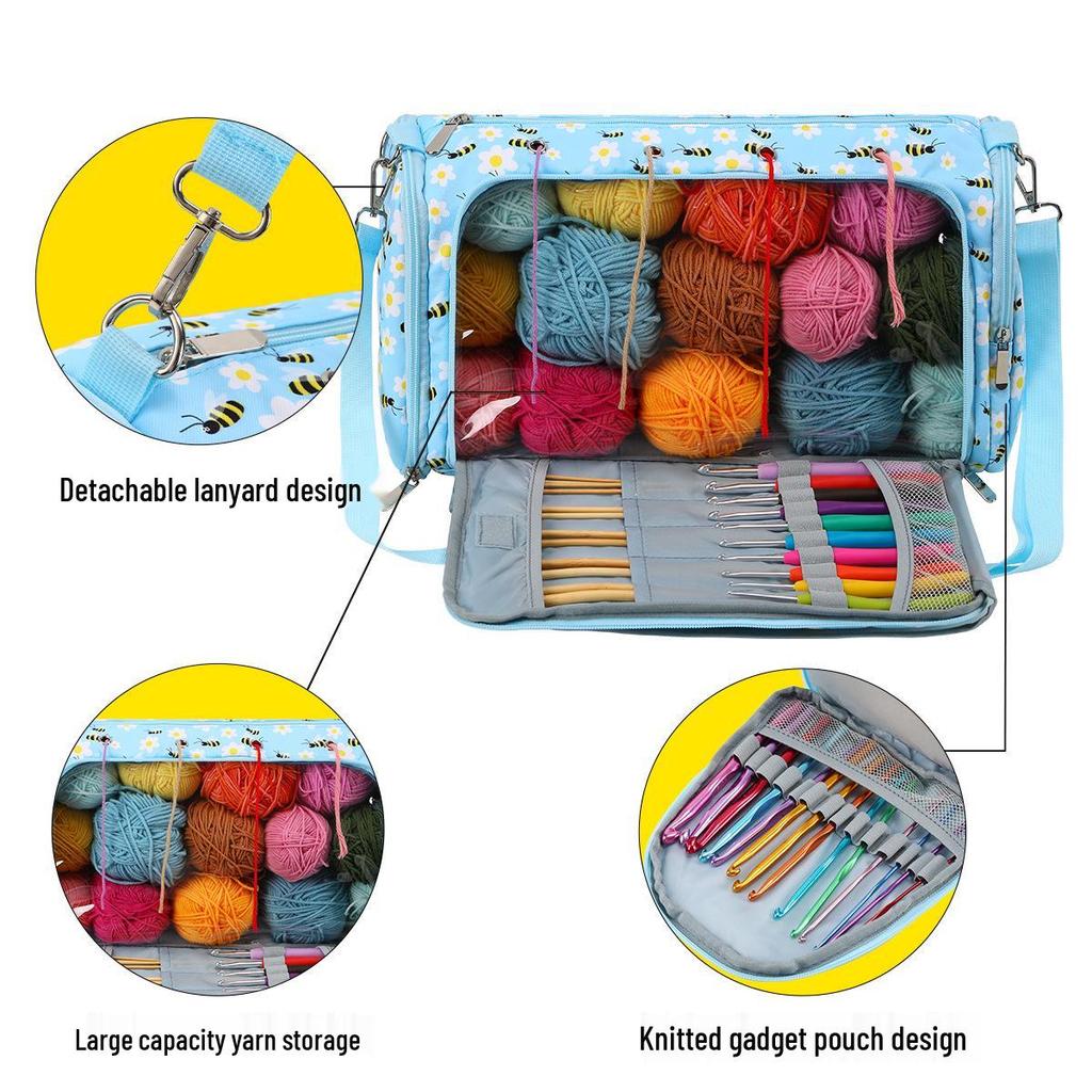 Multifunctional Yarn Storage & Knitting Tool Handbag