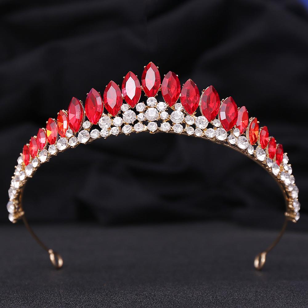 Japanese & Korean Style Bridal Rhinestone Crown Headpiece for Weddings, Evening Dresses & Children's Birthdays