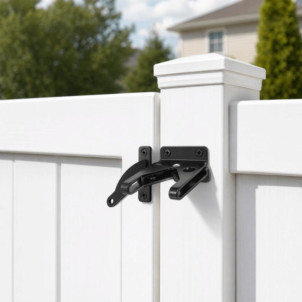 2 Pack Adjustable Self Locking Gate Latch Carbon Steel Heavy Duty Gate Latch  Outdoor
