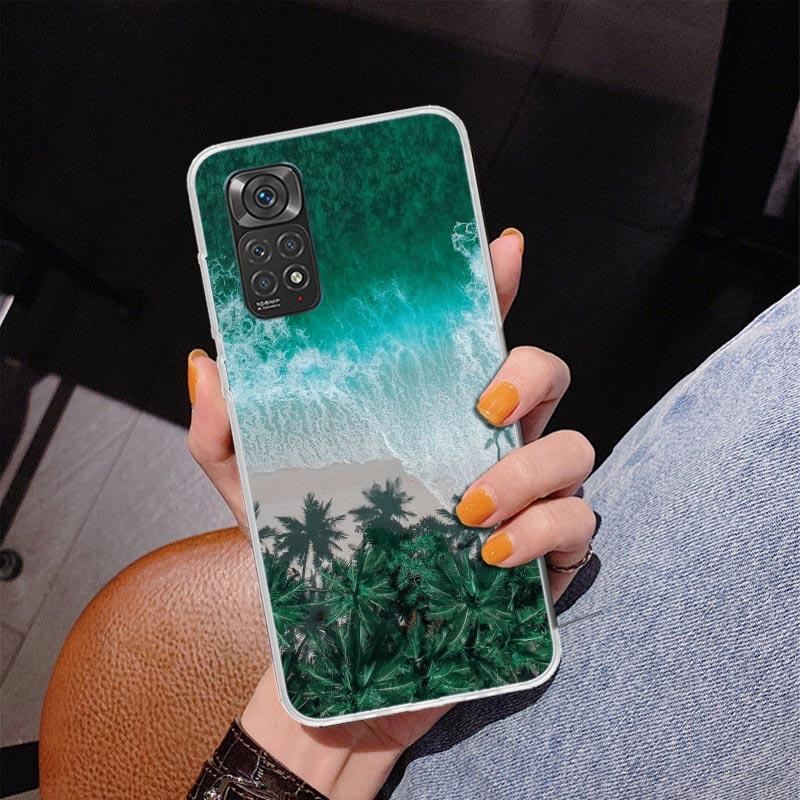 Sommer Strand Sonnenuntergang Meer Palme Handyhülle Für Xiaomi Redmi Note 15 14 13 12S 12 11 Pro Plus 14S 11S 11E 10 10S 11T 5G Persona