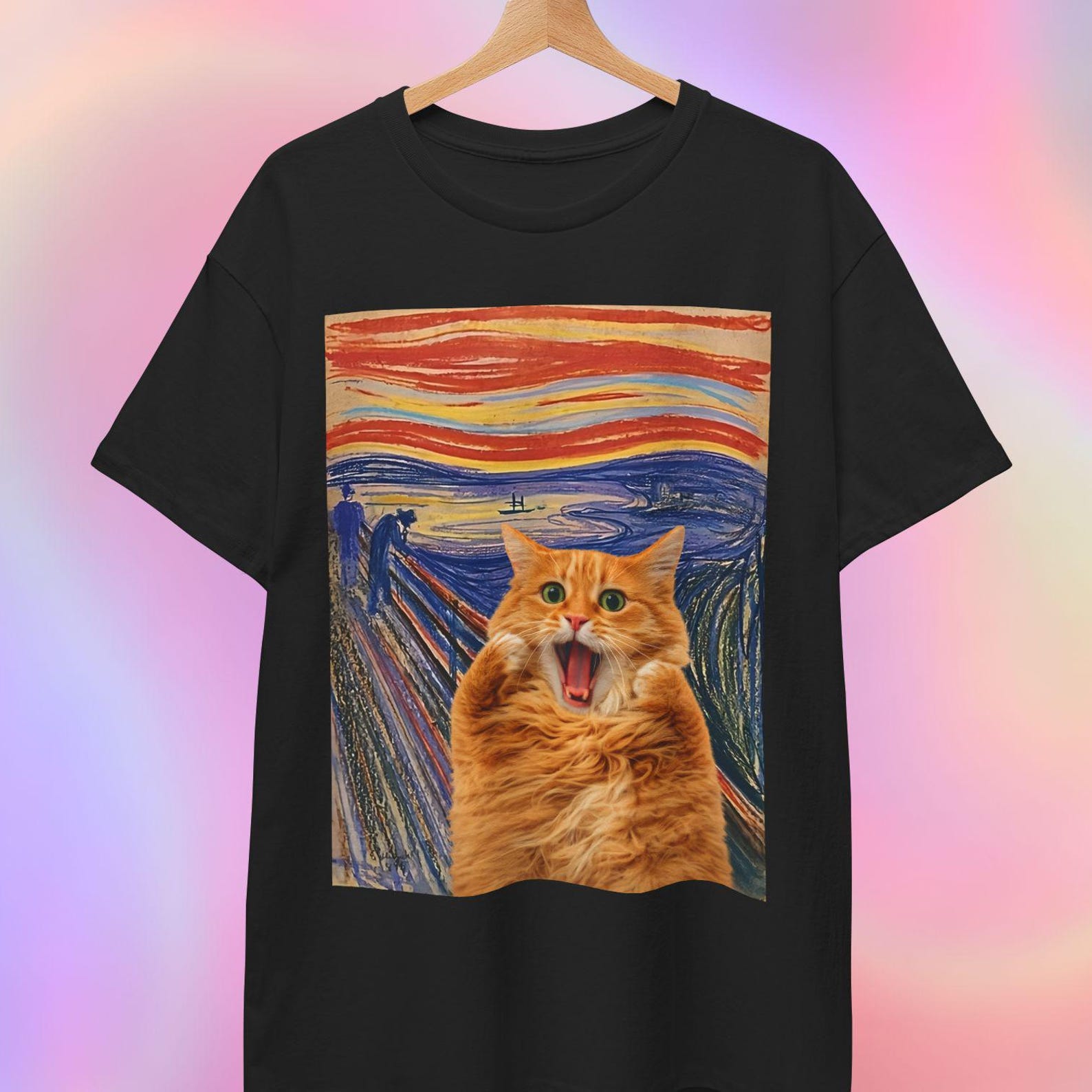 Funny Cat Scream T shirt | Cat Meme S