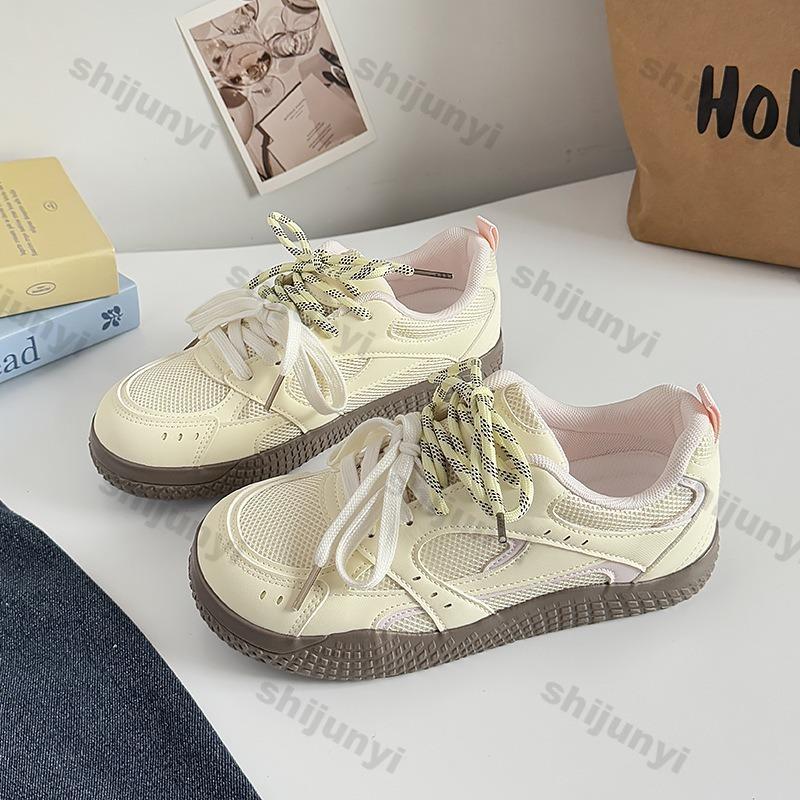 Fashion Women's Sneakers Summer Breathable Mesh Lightweight Hiking Shoes Fashion Cross Tied Comfortable Casual Flat Shoes Zapatos Mujer