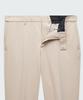 MUSINSA STANDARD Lightweight Tapered Hidden Banding Crop Slacks [Beige]
