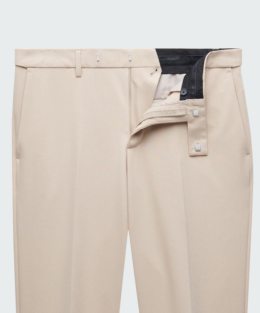 MUSINSA STANDARD Lightweight Tapered Hidden Banding Crop Slacks [Beige]