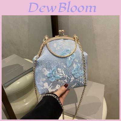 Ethereal Embroidered Evening Bag With Pearl Detailing For Fashionable Night Out