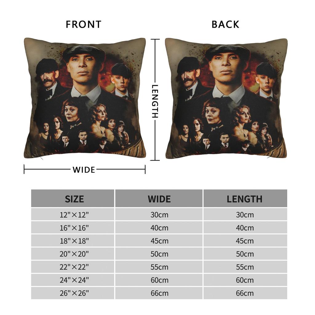 Tommy Shelby Peakys Blinders Pillow Covers Printing Cushion Cover Decoration  Throw Pillow Case Cover Seater Multiple Sizes