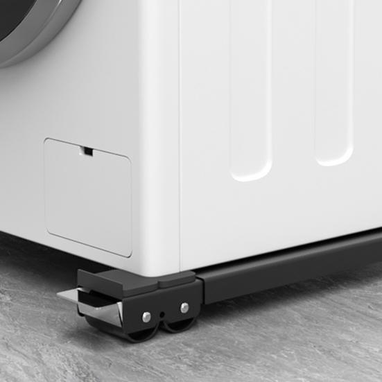 2 Pièces Rouleau d'Appareil Extensible Robuste Rouleau Lave-linge Coulissant Élévable Mobile Lave-linge Sèche-linge Machine Meuble Déménageur Support avec Roues
