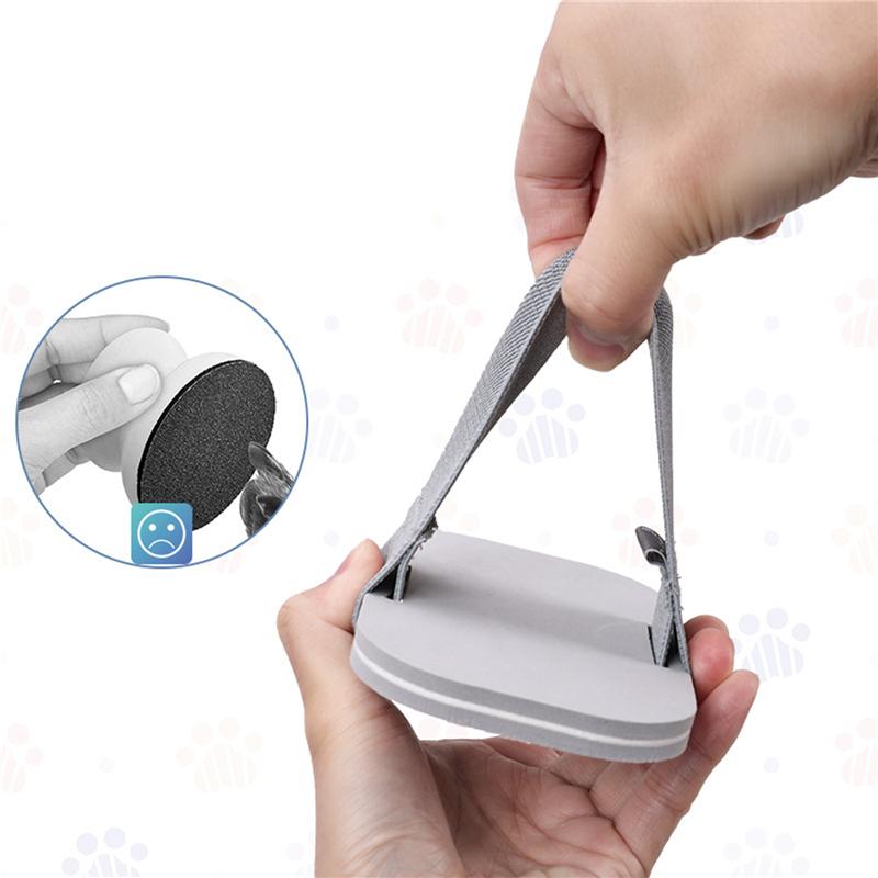 Dog Nail Scratch Board File Wooden Dog Scratch Pad with Built-in Snack Box Stress-Free and Soothing Puppy Nail Scratch Pad Dog Nail Clipper