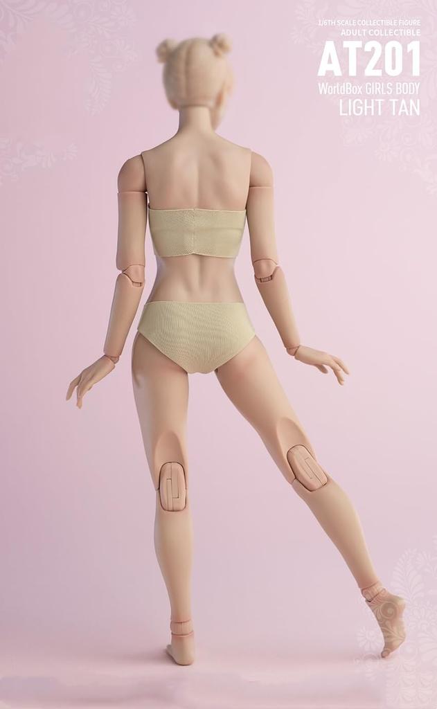 OBEST Worldbox Scale Female Articulated Action Asian Female Painting Tan 1/6 Figure, Body, Figure, AT201,