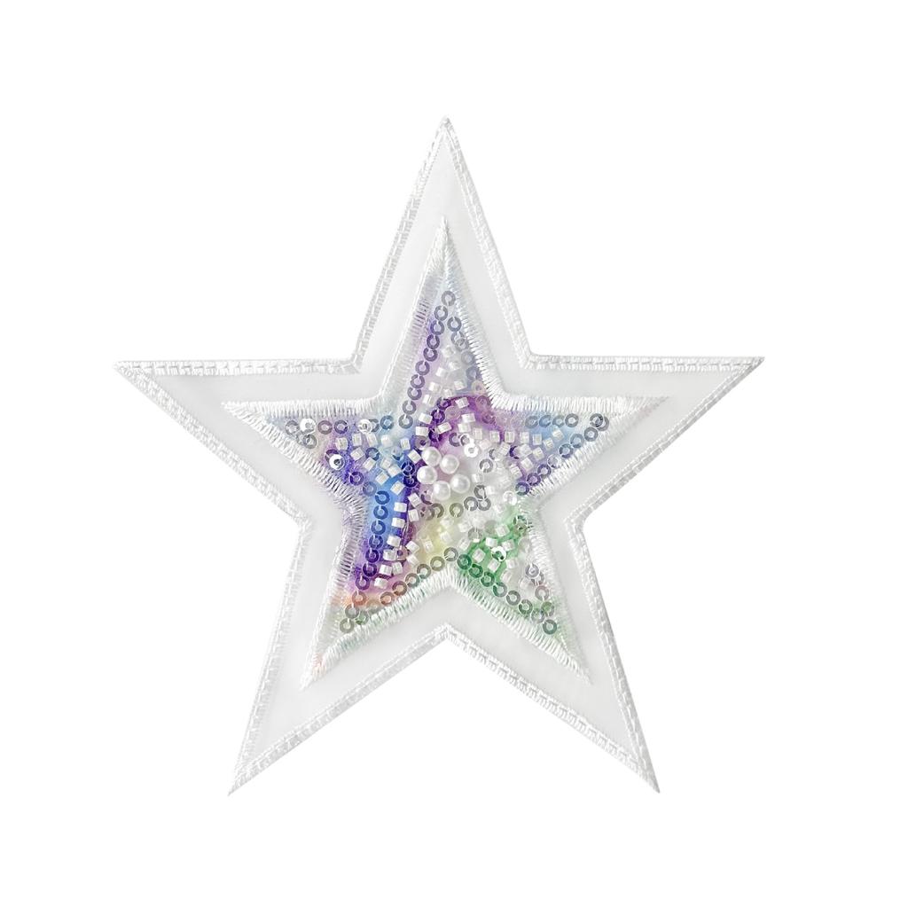 Eugen Yarn Color Beaded Five-Pointed Star Clothing Children'S Clothing Dress Hair Accessories Decorative Cloth Stickers Accessories