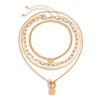 Vintage Multilayer Coin OT Buckle Pendant Choker Necklace for Women Trendy Collar Punk Flat Snake Chain Aesthetic Jewelry Gift