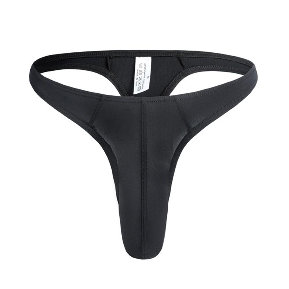 Men T-Back Breathable Ice Silk Sexy Comfortable Stretch Thong Briefs Underwear