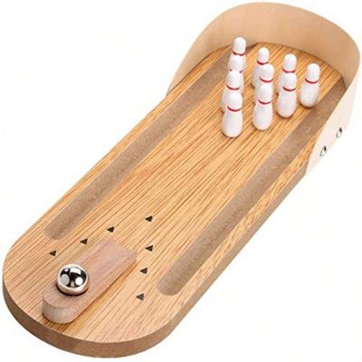 Kinder Spielzeug Tischplatte Mini Bowling Spielset Tischplatte Holzbrett Mini Arcade Desktop Winziges Bowling Schießbahn Büro Schreibtisch Stressabbau Gadgets