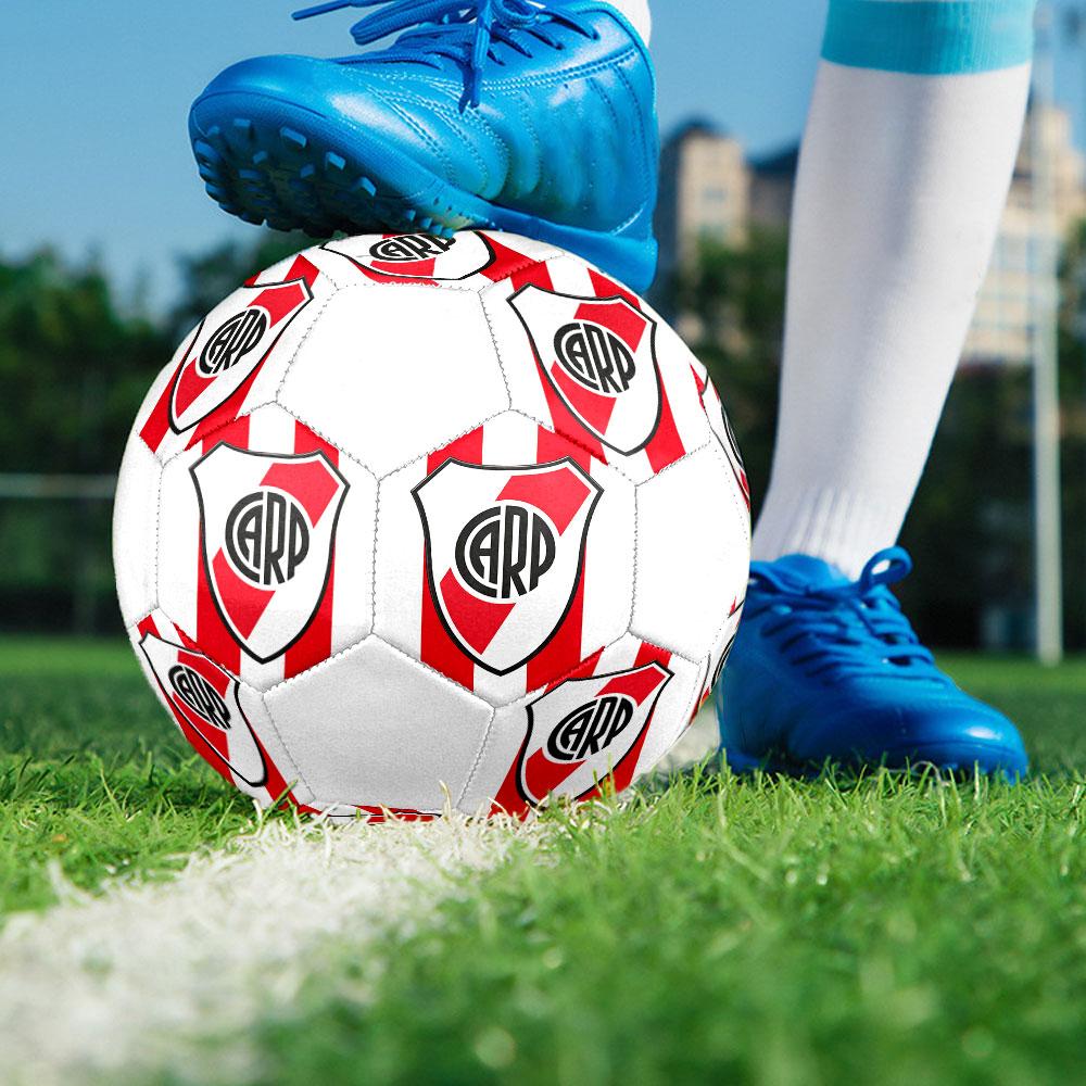Club Atlético River Platefootball clubIndoor Size 5 Soccer Ball Colorful Machine Stitched PVC Competition Ready Durable High-Bounce